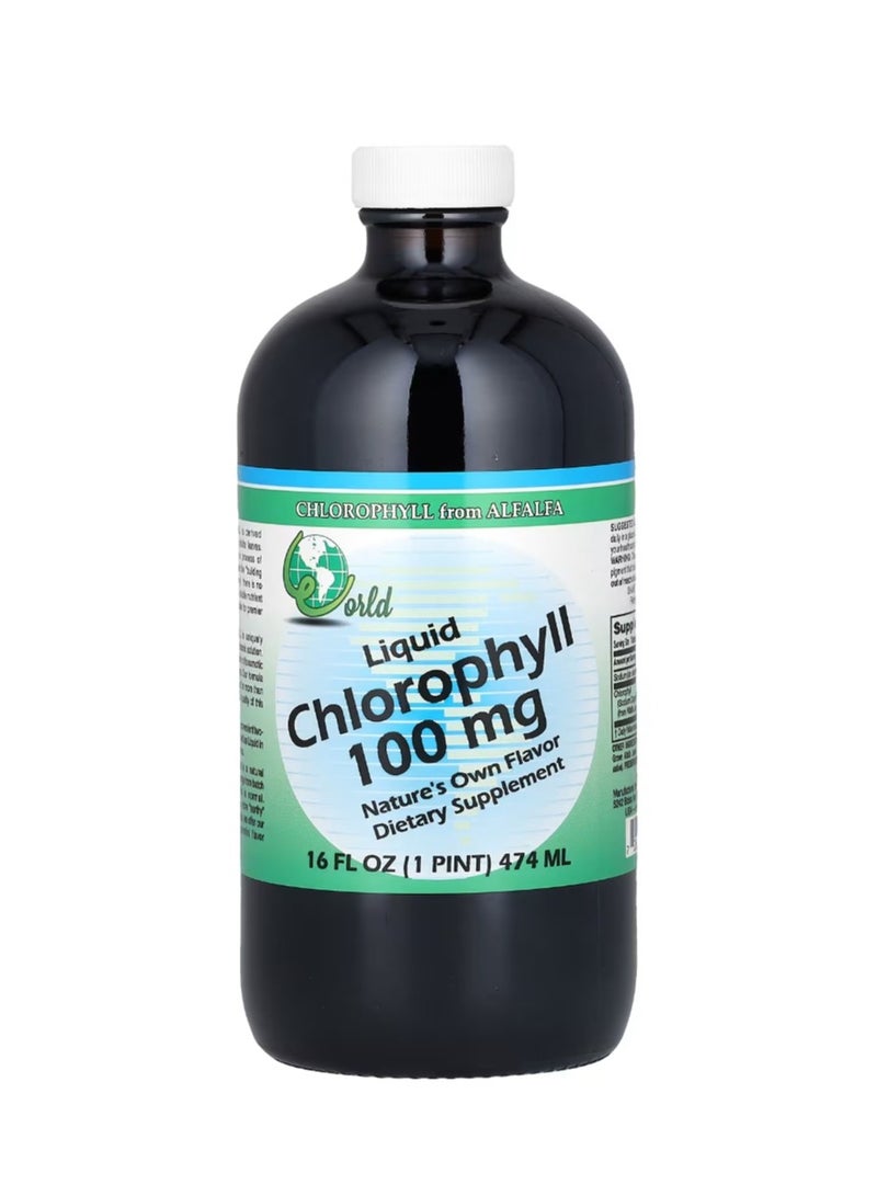 World Organic Liquid Chlorophyll 100 mg 16 fl oz (474 ml)  - Image 1