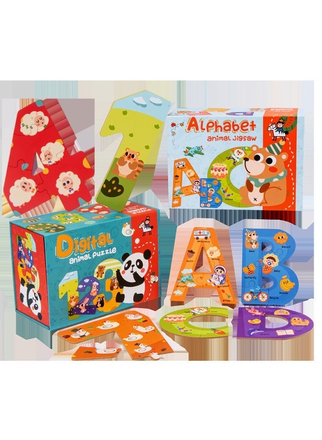 Wooden Alphabet and Number Puzzle Toy, Children's Early Education Cognitive Toy, Baby Enlightenment Learning Gift - Image 5