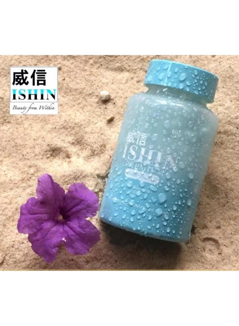 ISHIN Premium Glutathione Plus Food Supplement, 60 Capsules - Image 2