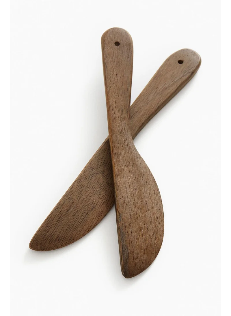 H&M 2-pack wooden butter knives