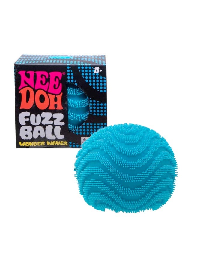 Needoh Nee Doh Fuzz Ball Wonder Waves - Sensory Stress Relief Squeeze Ball, Soft Spiky Fidget Toy for Anxiety, ADHD, Calming Down, Perfect for Kids & Adults, 3+ - Image 1