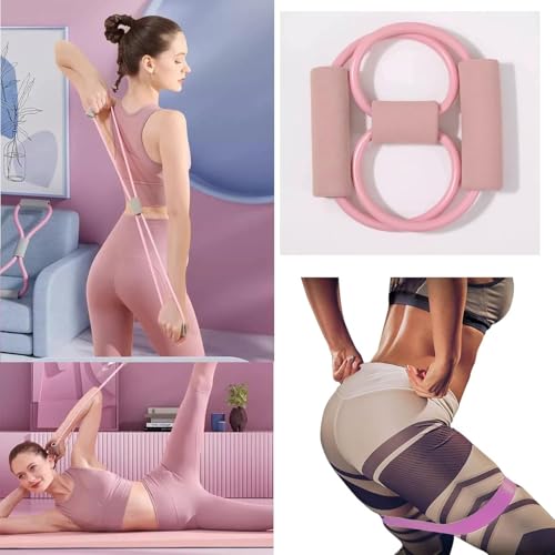 Oylyoyea 8Pcs Pilates Ring Set – Home Pilates Equipment for Women Kit with Magic Circle Pilates Ring and Ball Set, Resistance Bands & Massage Balls & Exercise Bands for Toning，Flexibility & Core Strength - Image 3