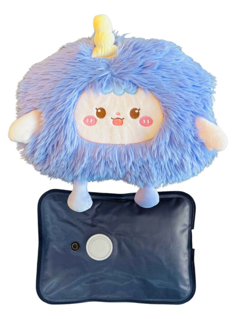 برايم بي جافاودان حقيبة ماء ساخن كهربائية قابلة لإعادة الشحن مع غطاء من الصوف لتخفيف آلام التشنجات والرقبة والكتفين وحقيبة العلاج الساخن وتدفئة اليدين والقدمين - Image 2