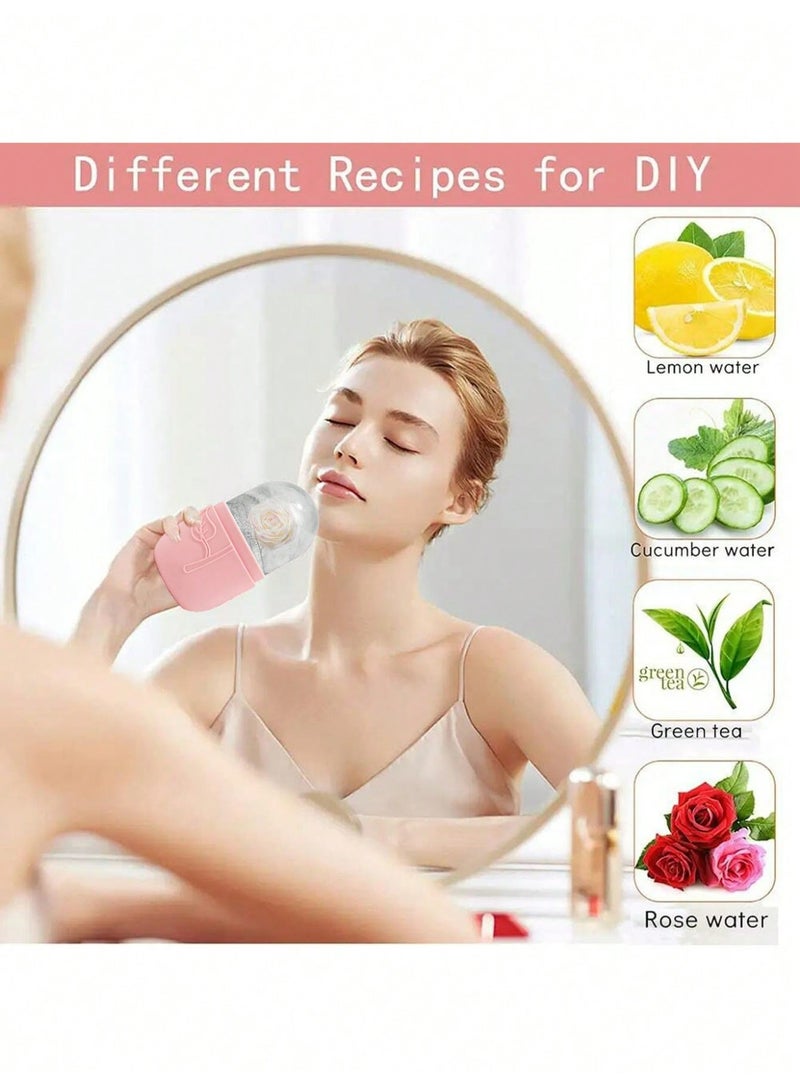 LUMYA 3 pcs Ice Roller Facial Massage Kit, Jade Roller Massager, Gua Sha Beauty Tool, Shrink Pores, Reduce Puffiness & Dark Circles, Skincare Massager for Face and Eyes(Pink) - Image 5