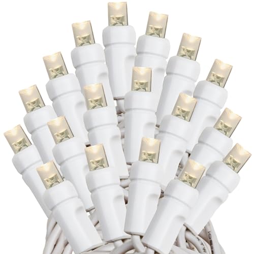 Novelty Lights 34ft Christmas String Lights, 100 Warm White LED Bulbs on White Wire, 4" Spacing, Connectable Indoor Outdoor Commercial Grade Lighting for Holidays Patio Weddings - Image 4