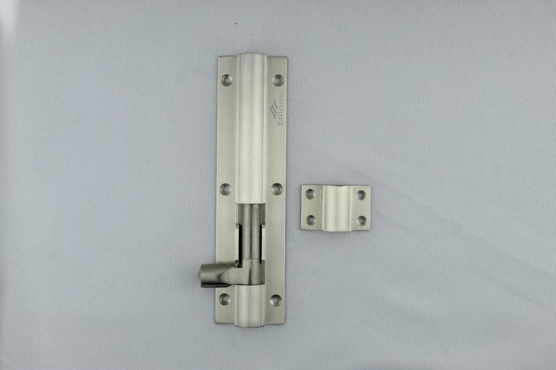 ELITONE ELITONE 8 Inch Premium Aluminum Half Round Plain Tower Bolt16 mm Rod Tower Bolt for HomeOffices DoorsWindows ChitkaniKundi for Main Door Door Latch for BedroomPack of 4SS Finish 