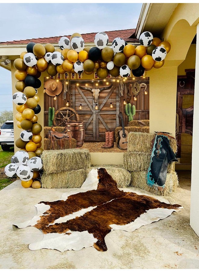 CINRAY Western Cowboy Backdrop 10x8FT Wild West Rustic Wooden House Barn Photography Background for Portrait Kids Boy Western Birthday Party Decorations Supplies Photo Props - Image 3