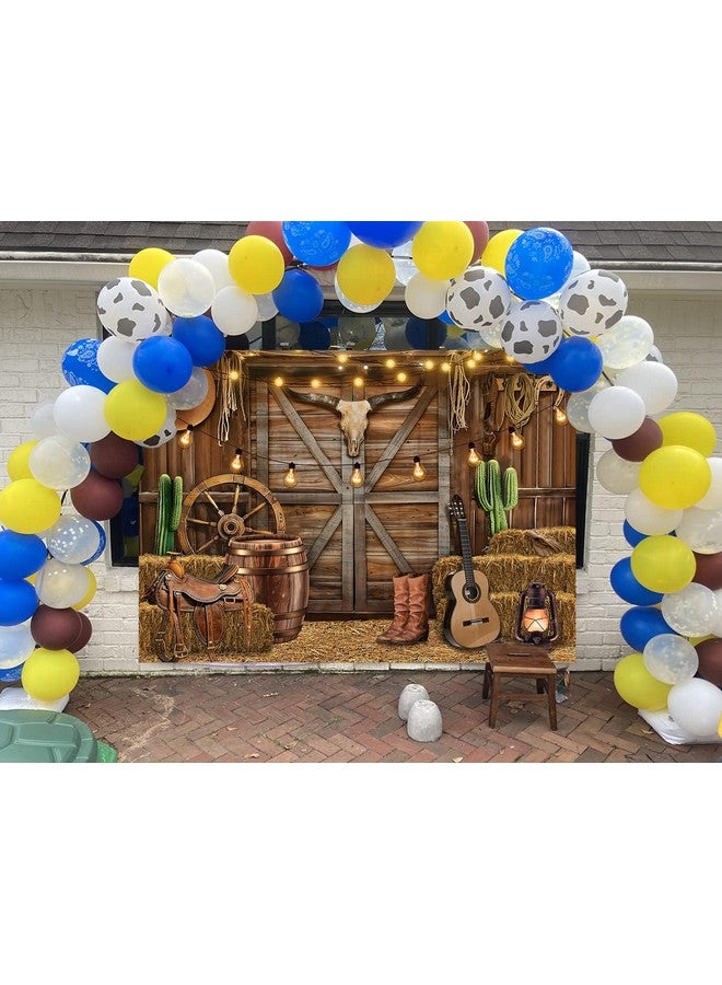 CINRAY Western Cowboy Backdrop 10x8FT Wild West Rustic Wooden House Barn Photography Background for Portrait Kids Boy Western Birthday Party Decorations Supplies Photo Props - Image 5