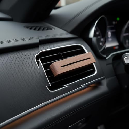 piercing AC Vent Clip for Car, Car Diffuser, Diffuser for Wooden Vent Clip 9x1.8cm + 4 Refill Sticks Aroma Gift Set - Image 2