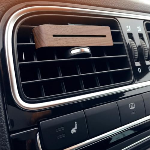 piercing AC Vent Clip for Car, Car Diffuser, Diffuser for Wooden Vent Clip 9x1.8cm + 4 Refill Sticks Aroma Gift Set - Image 3