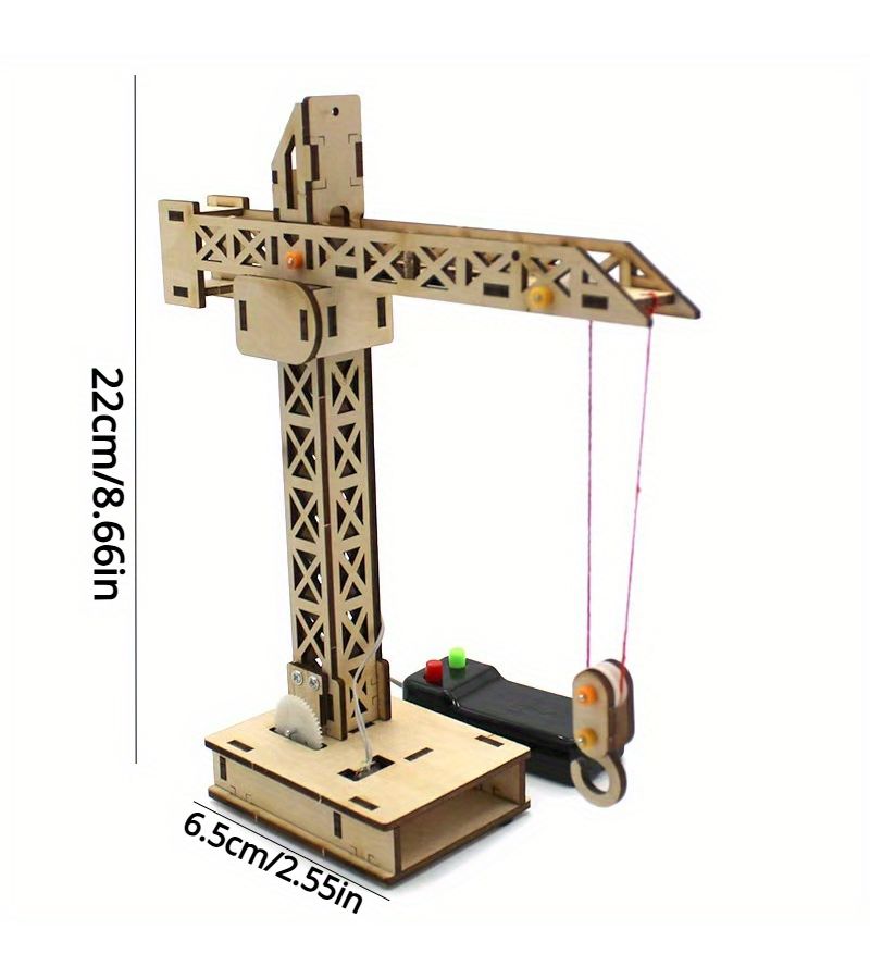 A Set Of Tower Crane Building Blocks Toys For Construction Assembly Scientific Experiment And Lifting Gift - Image 2