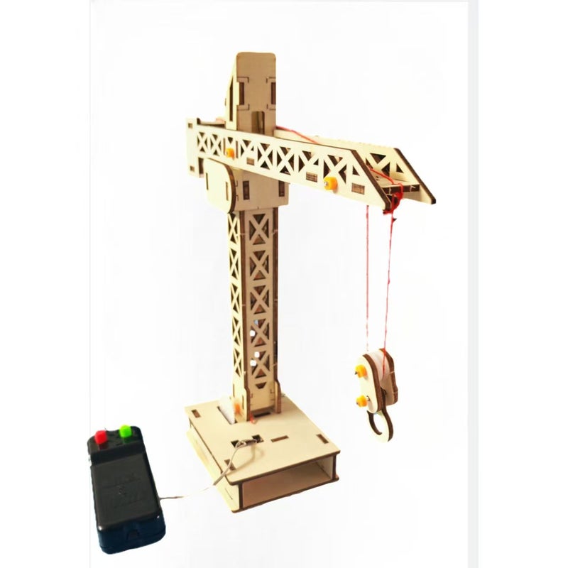 A Set Of Tower Crane Building Blocks Toys For Construction Assembly Scientific Experiment And Lifting Gift - Image 1