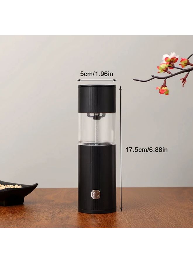 Black Electric Salt And Pepper Mill Set Adjustable Coarseness Automatic Spice Grinder - Image 3