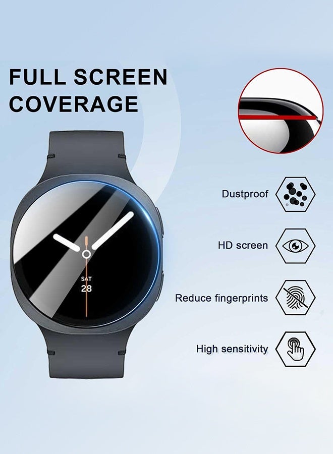 بشكل مختصر (3 قطع) حامي شاشة زجاج مقوى صلب 9H لساعة سامسونج جالاكسي ووتش 8 (44 ملم)، فيلم حماية للشاشة مُصمم لساعة جالاكسي ووتش 8 2025 - Image 3
