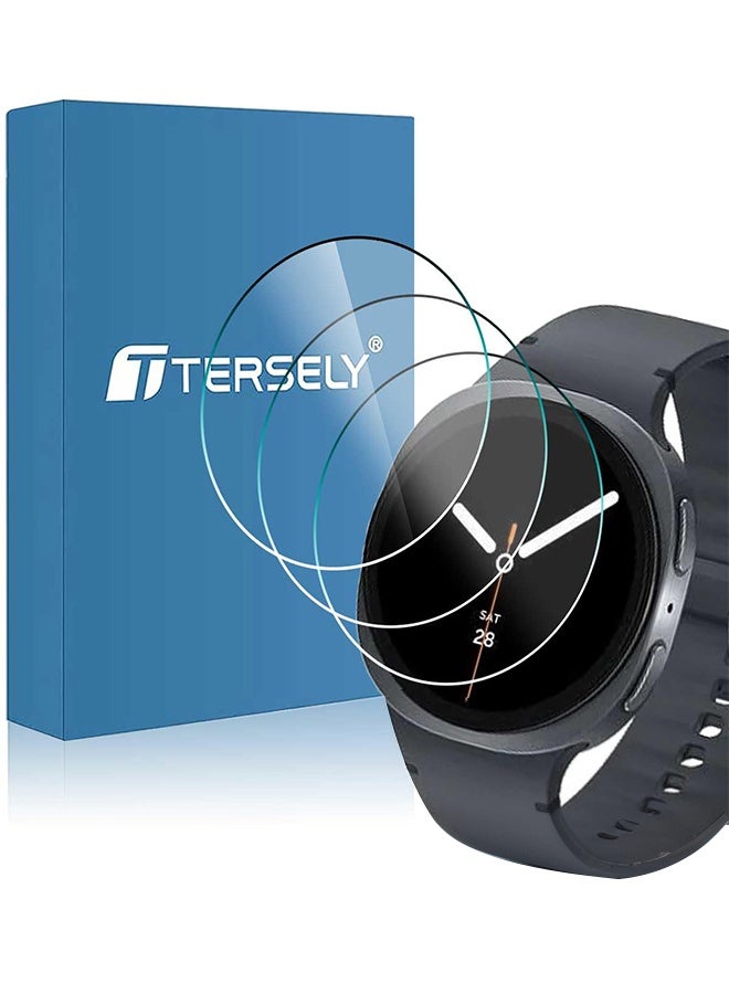 بشكل مختصر (3 قطع) حامي شاشة زجاج مقوى صلب 9H لساعة سامسونج جالاكسي ووتش 8 (44 ملم)، فيلم حماية للشاشة مُصمم لساعة جالاكسي ووتش 8 2025 - Image 1