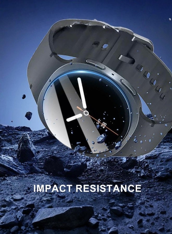 بشكل مختصر (3 قطع) حامي شاشة زجاج مقوى صلب 9H لساعة سامسونج جالاكسي ووتش 8 (44 ملم)، فيلم حماية للشاشة مُصمم لساعة جالاكسي ووتش 8 2025 - Image 5