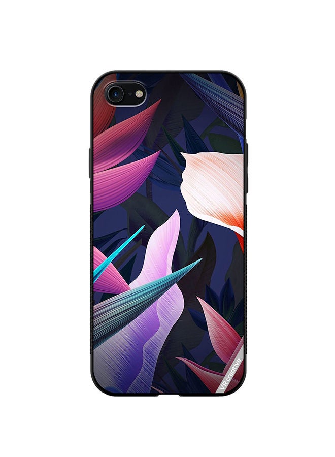 VR CREATIVE Protective Case Cover For Apple iPhone SE (2022) Colorful Flowers And Leaves Design Multicolour - Image 1