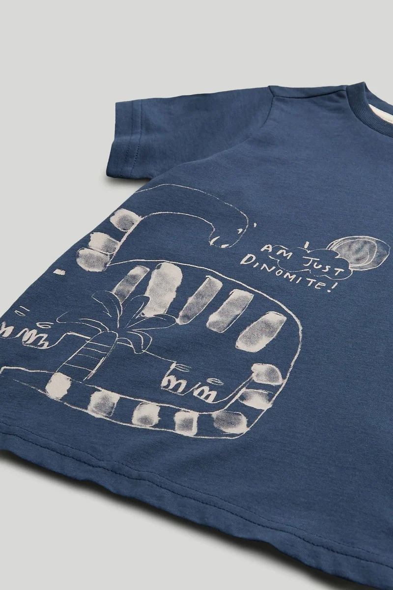 مذركير تيشيرت ديناصور كحلي