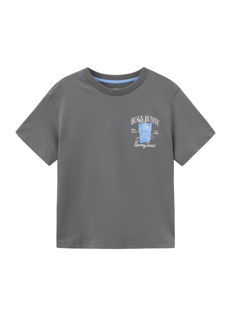 Kids Boys Round v-neck short-sleeved T-shirt