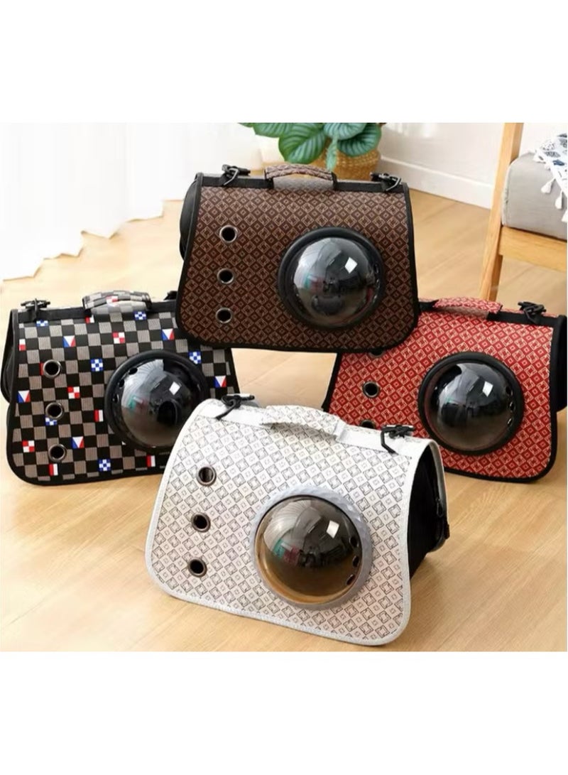 Generic Portable cat carry bag, foldable cat transport cage, well breathable and comfortable design with removable wool pillow for small and medium-sized cats and pets  - Image 2