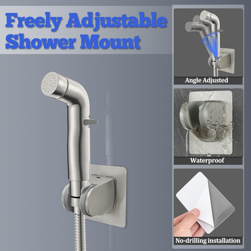 YDmeet Dog Shower Attachment Metal, Pet Shower Attachment for Fast and Clean Pet Bathing and Dog Washing, Brass Shower diverter, Adjustable Pet Shower Sprayer, 8 ft Hose and Shower Holder, Brushed - Image 5