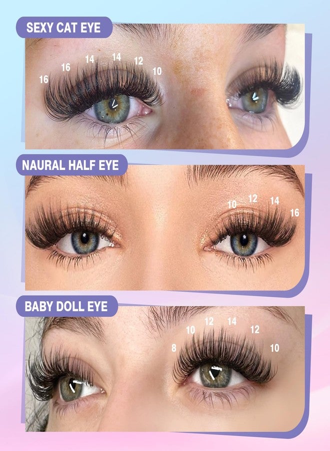 FinyDreamy Self Adhesive Lash Clusters Kit 8-16mm Natural Eyelash Extension Kit Volume Reusable Cluster Eyelash Extensions Pre Glued Cluster Lashes No Remover No Residue no glue needed with Bond Seal,Tweezers - Image 5