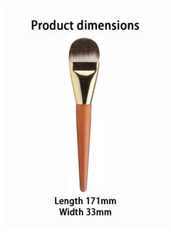 BONITO Flat-Head Makeup Brush, Wide Liquid Foundation Brush, Cleansing Brush, Concealer Brush, Luxury Fiber Bristle, Face Makeup Tool  - Image 3