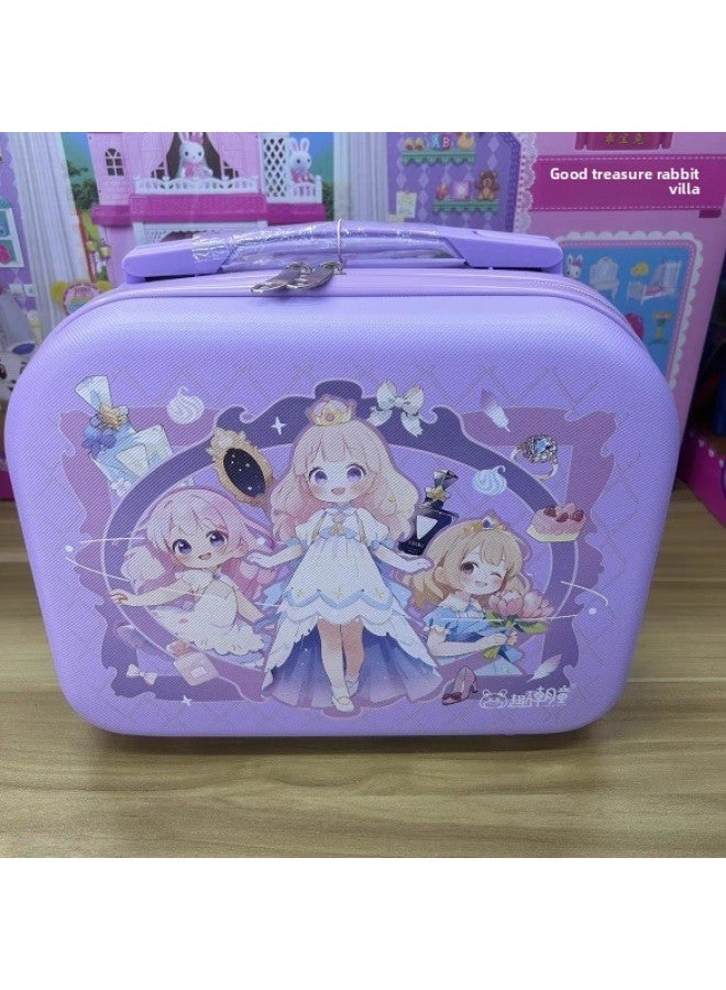 Leico Premium Upgrade Goo Card Suitcase Hand Account Sticker Notebook Stationery Cream Glue Gift Box Children's Toys-Color:541 Bestie Party Ancient Card Treasure Chest Purple  - Image 1