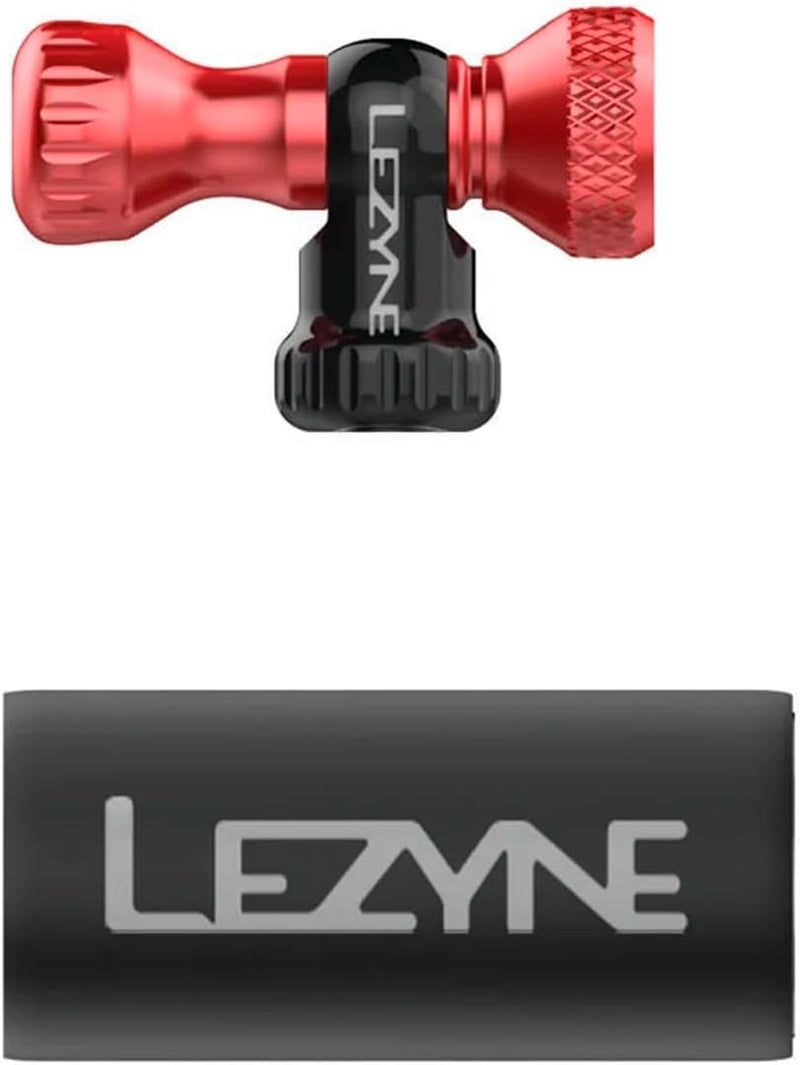 LEZYNE Control Drive CO2 Bike Tire Inflator - Presta & Schrader Compatible Aluminum CO2 Inflation Pump with Twist Control Valve - Fits Threaded Cartridges, Protective Neoprene Sleeve Included - Image 1