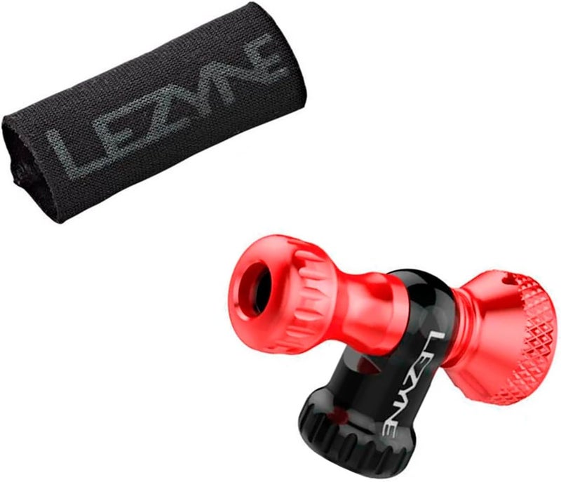 LEZYNE Control Drive CO2 Bike Tire Inflator - Presta & Schrader Compatible Aluminum CO2 Inflation Pump with Twist Control Valve - Fits Threaded Cartridges, Protective Neoprene Sleeve Included - Image 4