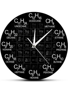 Clock Periodic Table Of Elements Chemistry Wall Clock Chemical Formulas As Time Numbers Wall Watch Chemical Science Wall Art Decor