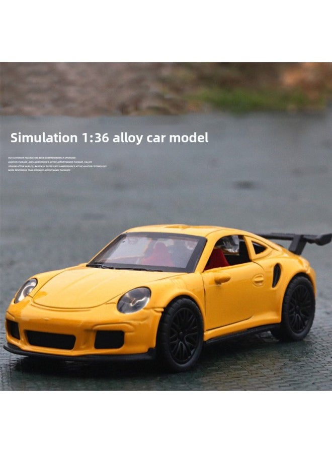 (Window Box) Sound And Light Cross-country Alloy Sports Car Model Children's Toys Car Boy Gift Generation-Color:Open The Window Box-sound And Light Version Three Open The Door To Take The Police Car White  - Image 2