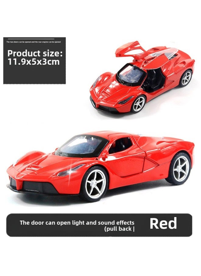 (Window Box) Sound And Light Cross-country Alloy Sports Car Model Children's Toys Car Boy Gift Generation-Color:Open The Window Box-sound And Light Version Three Open The Door To Take The Police Car White  - Image 3