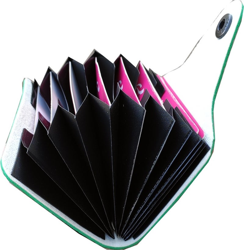 Kemer Dünyası Unisex 10 Compartment New Small Mold Accordion Leather Credit Card Holder Wallet  - Image 2