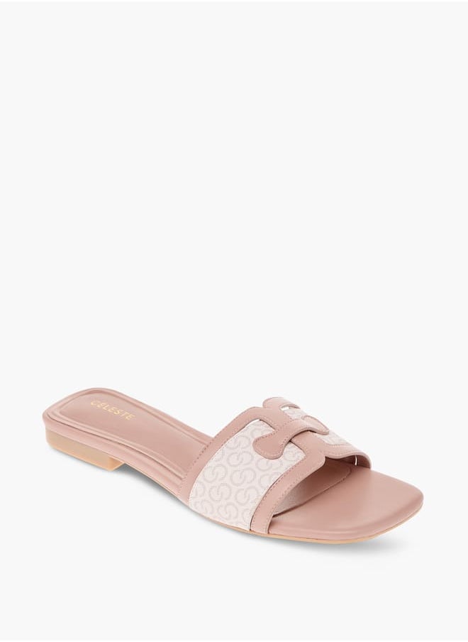 Celeste Womens Textured Slip-On Sandals  - Image 1
