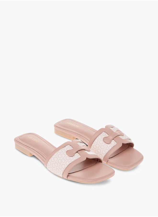 Celeste Womens Textured Slip-On Sandals  - Image 2