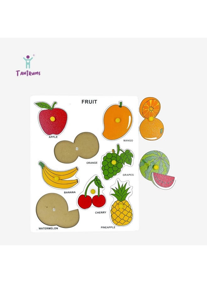 Tantrums Preschool Fruit Puzzle Set Toy Designed Based on Montessori Educational Learning Process - Attractive Multicolor Education Puzzle Learning Aid for Kids (Multicolor Pieces) - Image 3