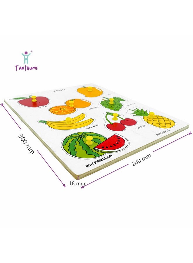 Tantrums Preschool Fruit Puzzle Set Toy Designed Based on Montessori Educational Learning Process - Attractive Multicolor Education Puzzle Learning Aid for Kids (Multicolor Pieces) - Image 2