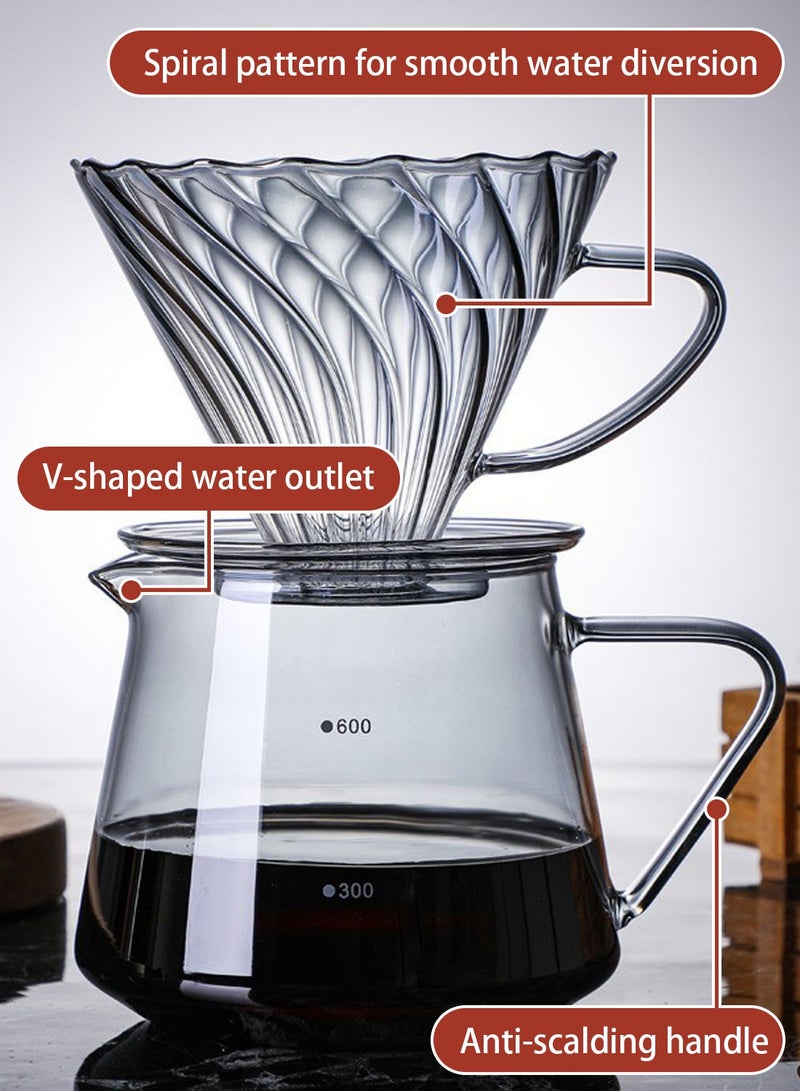 EqiEch V60 Coffee Maker Set,14-Piece Drip Coffee Maker Set,Hand Drip Coffee Set with Portable Carry Case,Manual Pour Over Coffee Maker Set with Coffee Scale,Coffee Pot,Coffee Filter,for Coffee Lover - Image 5