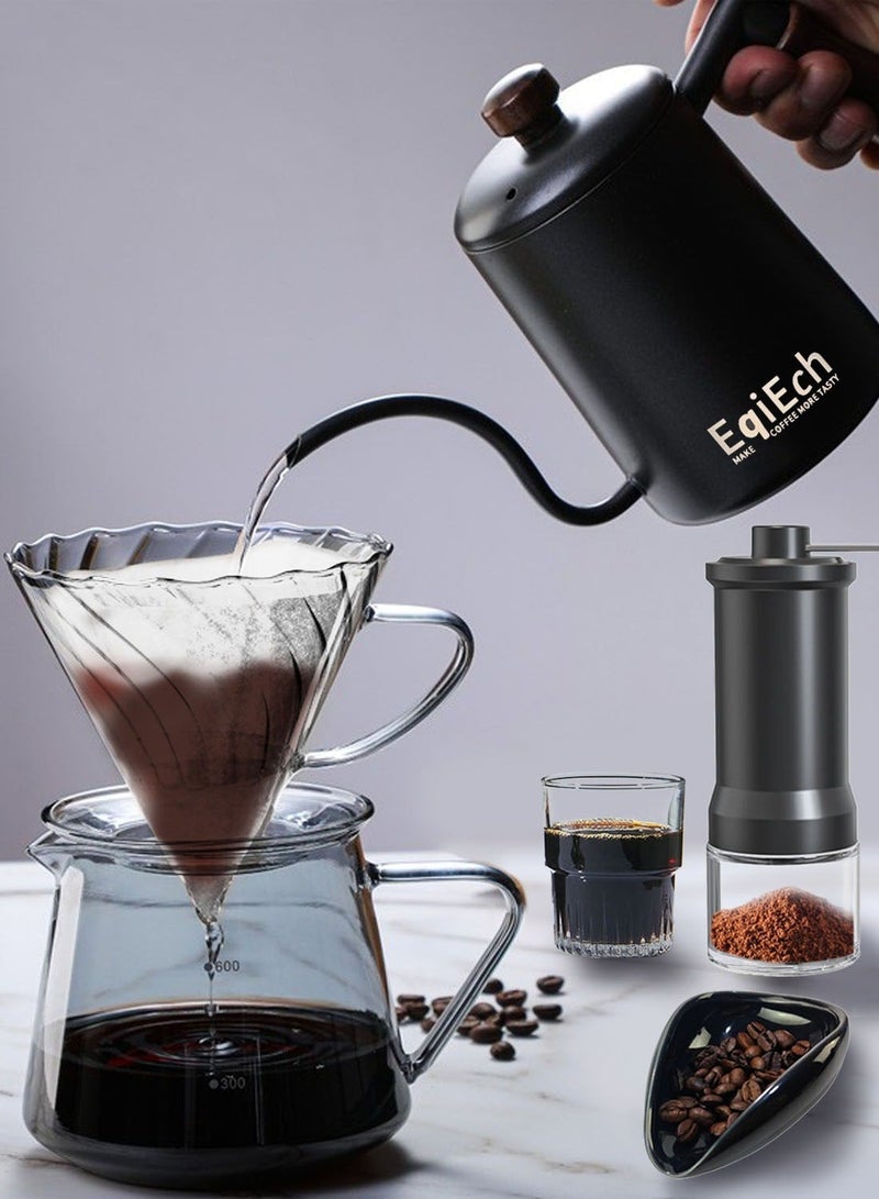 EqiEch V60 Coffee Maker Set,14-Piece Drip Coffee Maker Set,Hand Drip Coffee Set with Portable Carry Case,Manual Pour Over Coffee Maker Set with Coffee Scale,Coffee Pot,Coffee Filter,for Coffee Lover - Image 3