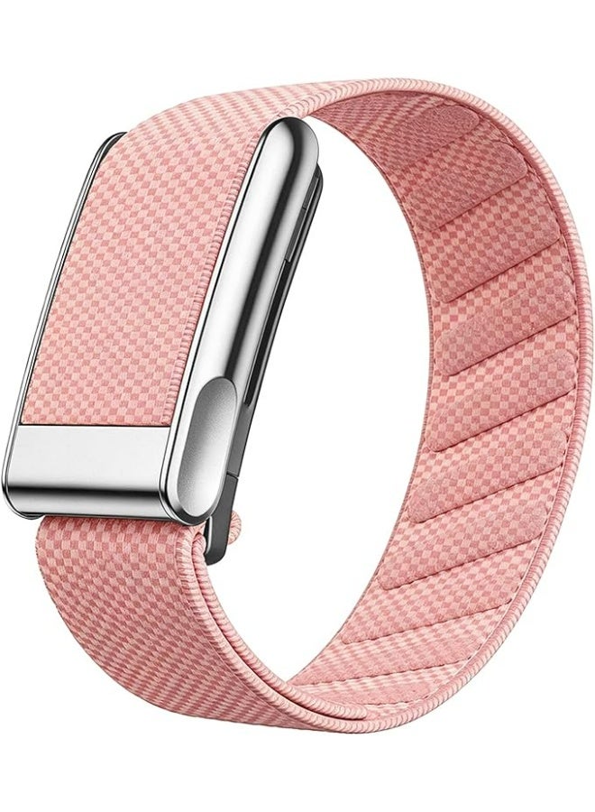 دوامة متوافق مع WHOOP MG / One / Peak / Life Band، حزام بديل من النايلون الناعم مزود بموصل لامع فضي على شكل حرف U، حزام معصم قابل للتعديل، الحزام فقط، غير مخصص لـ WHOOP 4.0 - Image 1
