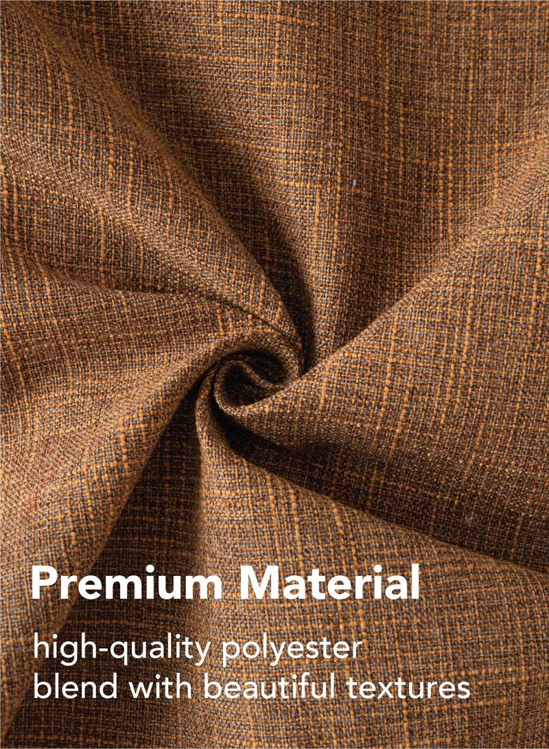 a moment Set of 2 Rust Linen Decorative Throw Pillow Covers 45 x 45 CM Farmhouse Pillow Covers with Cross for Couch Sofa Bed Living Room Home Decor - Image 2