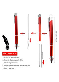 Y&D Office Pens, 5 PCS Metal Pen Ballpoint Pastel for Women Men Bosses Desk Supplies, Black Ink, School Rotating Neutral Pen, Suitable Business Gifts Exhibition  - Image 4