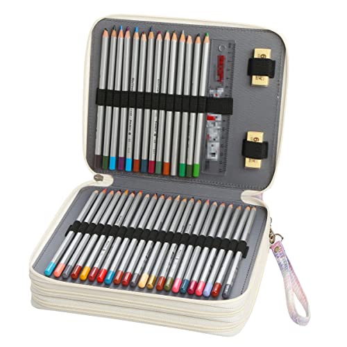 Lbxgap 120 Slots Pencil Bag Organizer with Zipper for Watercolor Pens or Markers, Pencil Case Organizer for Artist - Image 2