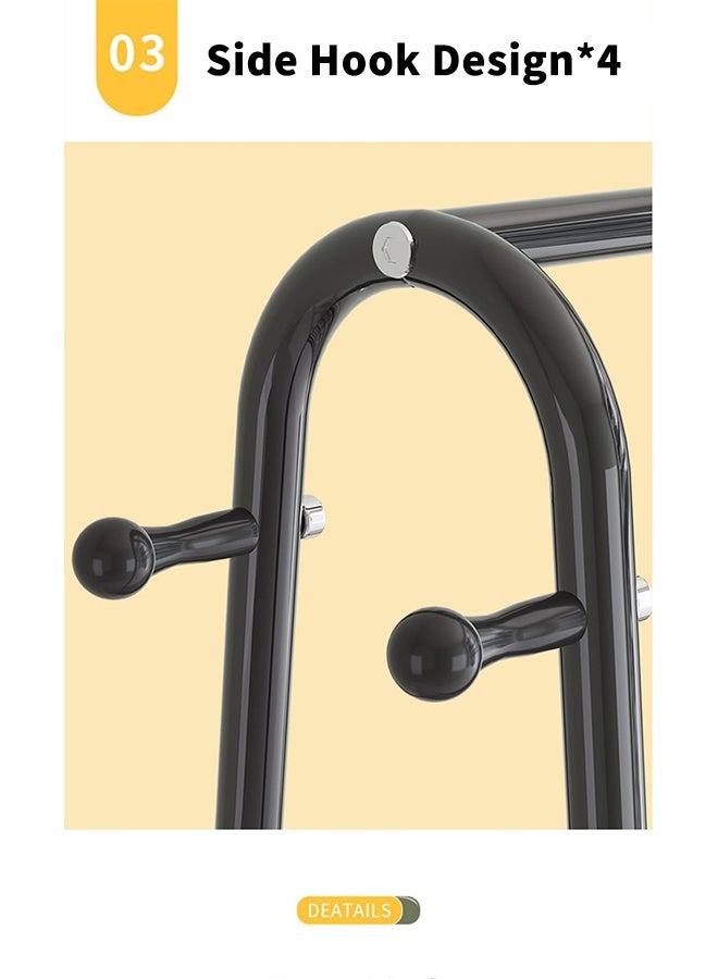 MLADEN Clothes Rack, Clothing Garment Rack Clothes Organizer and Holder Metal Clothing Stand Hanging Clothes 1-Tier Storage Shelf for Boxes Shoes Boots Commercial Grade Multi-Purpose Entryway Shelving Unit for Home Office Bedroom,85x40x150cm - Image 4