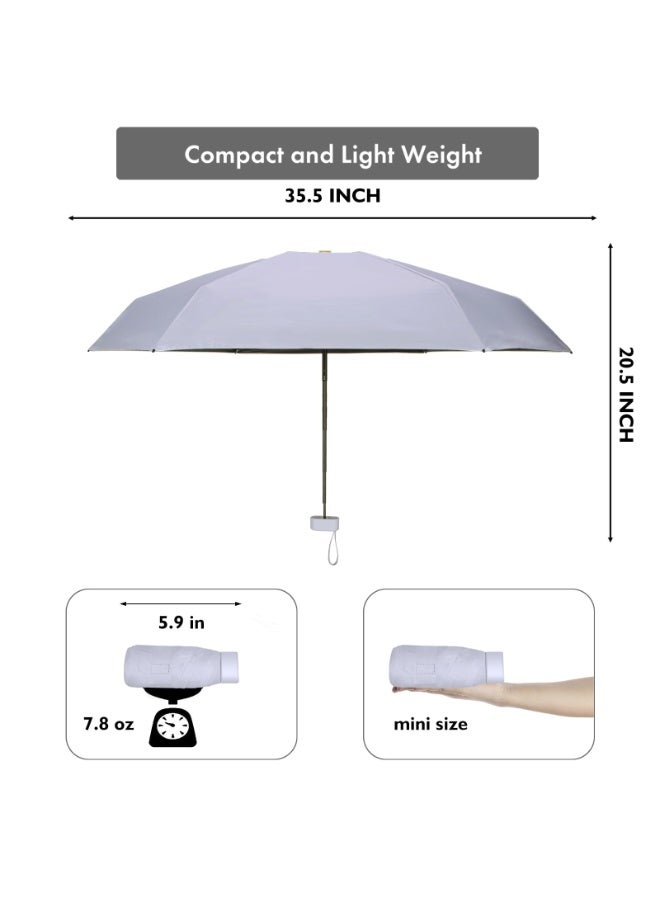 HIHILOOK Mini Travel Umbrella Purse with Case Compact, Lightweight, UV Umbrella UPF 50+ Sun Protection, Windproof Portable Parasol for Women, Men & Kids - Image 3