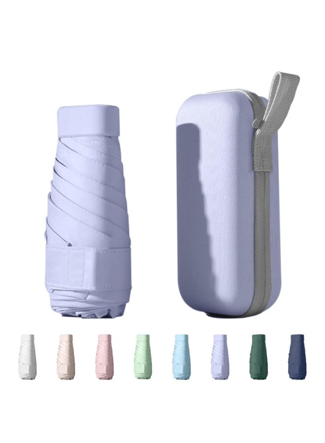 HIHILOOK Mini Travel Umbrella Purse with Case Compact, Lightweight, UV Umbrella UPF 50+ Sun Protection, Windproof Portable Parasol for Women, Men & Kids - Image 1