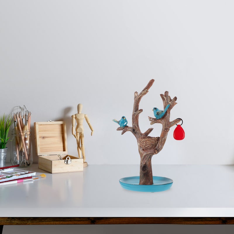 Artificial Resin Tree Adornment Decorative Tree Bird Figurine Home Ornament - Image 2