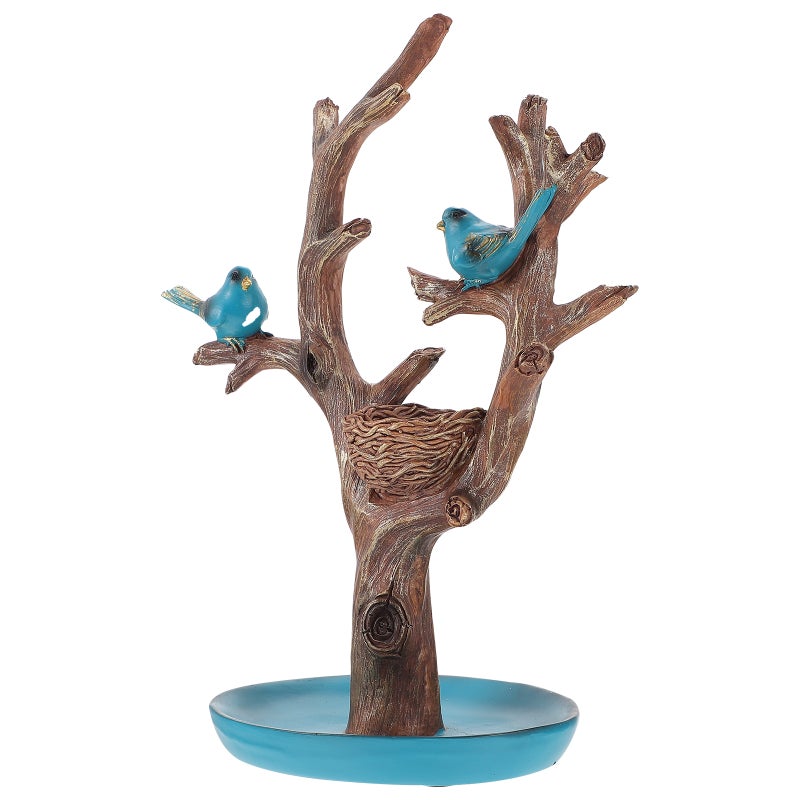 Artificial Resin Tree Adornment Decorative Tree Bird Figurine Home Ornament - Image 1