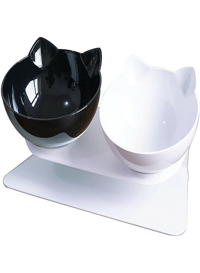Emily Pets Cat Bowls Elevated Cat Food Water Bowls Set, 15° Tilted Raised Cat Bowls, Anti Vomiting Cat Dish Pet Feeder Bowls With Stand For Indoor Cats And Small Dogs - Image 1